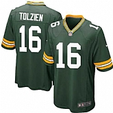 Nike Men & Women & Youth Packers #16 Tolzien Green Team Color Game Jersey,baseball caps,new era cap wholesale,wholesale hats